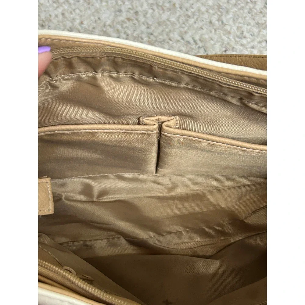 Multisac Hobo Shoulder Bag Purse Ivory Beige‎ Pockets Everyday Casual Tote